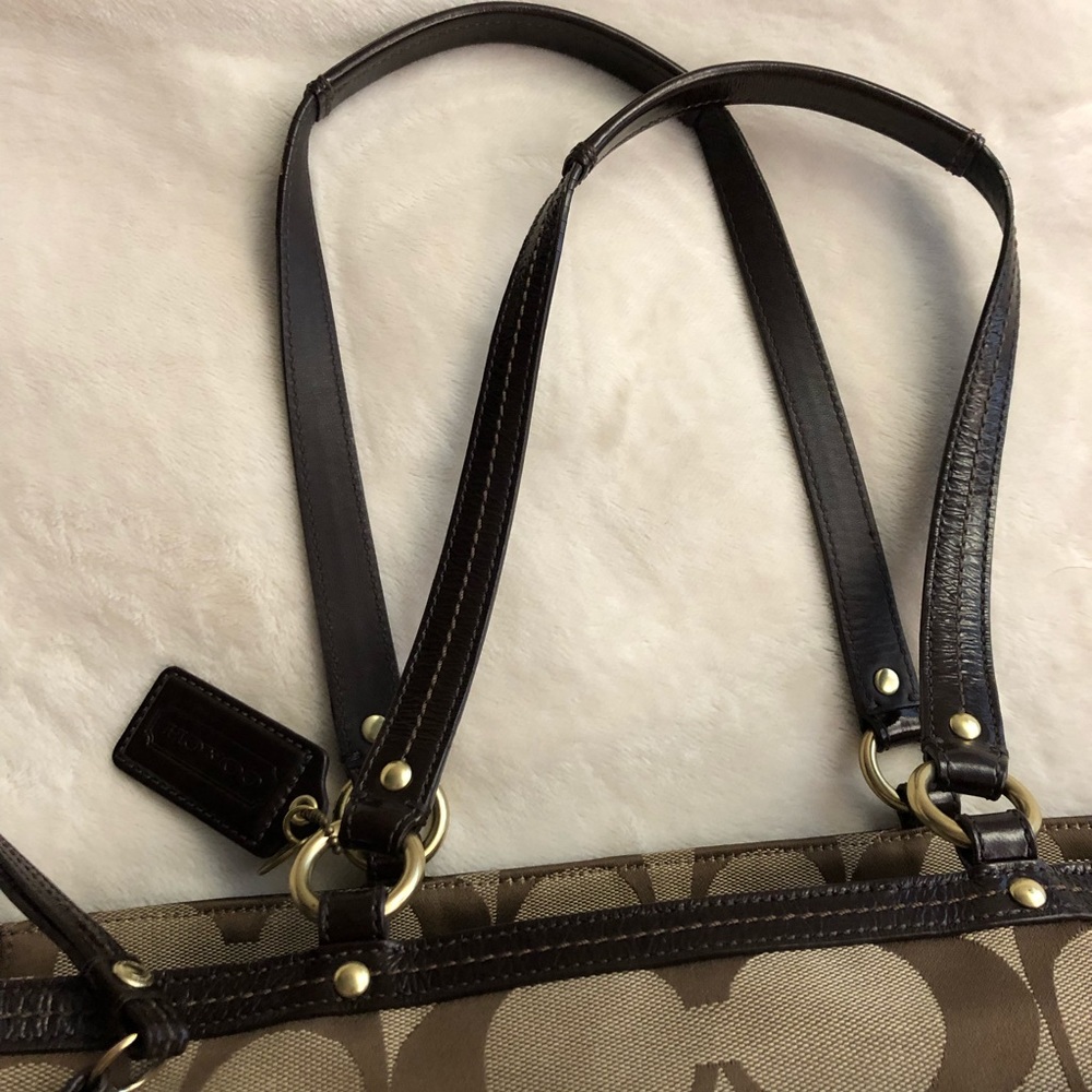 Coach Signature Stripe Large tote - Picture 3 of 8